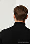 Men's Winter Black Half Fisherman Knit Sweater - 6