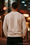 Men's Live İn Love Printed Cream Sweatshirt - 5