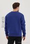 Men's Crew Neck Casual Blue Sweatshirt - 5