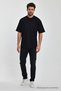 Men's Oversized Fit Thick Fabric Textured Crew Neck T-shirt - 6