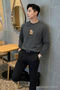 Men's Tiger Printed Loose Fit Smoked Sweatshirt - 4