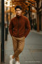 Men's Premium Brown Fleece with Pocket Detail - 6
