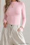 Women's Fit High-Neck Viscose-Based Pink Blouse - 5