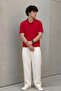 Men's Classic Red Polo Collar T-Shirt - 2