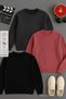 Men's Basic Crew Neck 3-Piece Sweatshirt