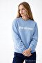 Women's Live İn Love Printed B.Mavi Sweatshirt - 2