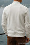 Men's Relax Cotton Ecru Loose College Jacket - 6