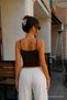 Women's Thin Straps 5-Piece Coffee Crop Blouse - 3