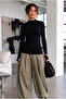 Women's Half-Throat Slim Basic 3-Piece Blouse - 6