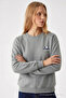 Women's Sorry Chest Printed Gray Sweatshirt - 2