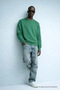 Men's Embroidered Bright Green Sweatshirt - 4