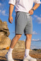 Men's Cotton Casual Pocketed Loose Gray Shorts - 5
