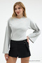 Women's Casual 3-Piece Crop Blouse - 6