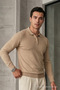Men's Casual Loose Reglan Cream Sweater - 6