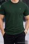 Men's Crew Neck Slim Basic Red Green T-Shirt - 3