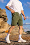 Men's Cotton Casual Loose Khaki Shorts with Pockets - 5