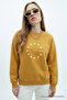 Women's Star Europe Printed Mustard Sweatshirt