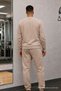 Men's Sporty Cream Two-Piece Tracksuit Set - 5