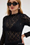 Women's Transparent Tight 3-Piece Lace Blouse - 7