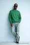 Men's Embroidered Bright Green Sweatshirt - 3