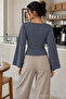Women's Casual Smoked Blouse - 3