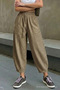 Women's Mink Shalwar Trousers with Elastic Waist