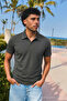 Men's Trend Polo Collar Casual Smoked T-Shirt