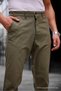 Men's Slim Fit Fabric Trousers Khaki - 2