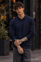 Men's Soft Polo Collar 3-Piece Knit Sweater - 5