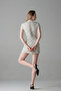 Women's Short Sleeve Polka Dot White Mini Dress - 6