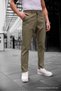 Men's Slim Fit Fabric Trousers Khaki - 3