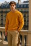 Men's Crew Neck Oversize Mustard Sweater - 3