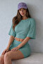 Women's Bat Sleeve Summer Crop Blouse - 4
