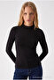 Women's Half Turtleneck Basic 3-Piece Blouse - 6