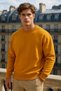 Men's Crew Neck Oversize Mustard Sweater