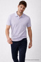 Men's Casual Loose Gray Polo Collar T-Shirt - 2