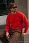 Red Loose Fit Comfortable Men's Sweatshirt - 6