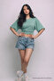 Women's Summer Short Sleeve Crop Blouse - 3