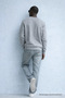 Men's Embroidered Shiny Gray Sweatshirt - 5