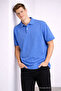 Men's Cotton Pack Casual A.Blue Polo Neck T-Shirt - 2