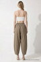 Kadın Basic Soft Vizon Şalvar Pantolon - 5