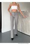 Women's Gray High Waist Recovery Spanish Leg Palazzo Trousers - 7