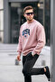 Men's Usa Printed Comfort Pink Sweatshirt - 3