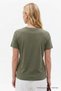 Women's Crew Neck Loose Basic Khaki T-Shirt - 3