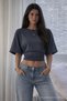 Kadın Bisiklet Yaka Basic 3 Lü Crop Bluz - 8