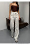 White Line Lycra Velcro Closure Palazzo Women's Trousers - 6
