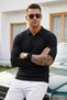 Men's Cool Medium Thick Knitwear Black Sweater - 2