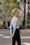 Women's Daily Trend Gray Slim Blouse - 2