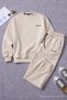 Men's Loose Winter Cream Tracksuit Set