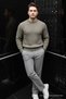 Men's Comfortable Regular Slim Fit Gray Trousers - 5